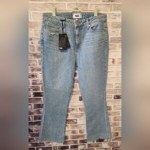 PAIGE Vintage Light Wash Jeans High Rise Cropped Flare Colette Size 29 NWT (F3)